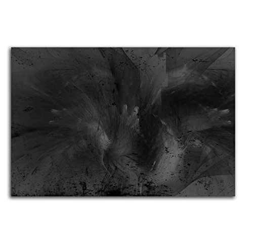Sinus Art Abstrakt326-120x80cm SCHWARZ-Weiss Bilder - Wandbild Kunstdruck in XXL Format - Fertig Aufgespannt – TOP - Leinwand - Wand Bild - Kunst Bild - Wandbild abstrakt XXL von Sinus Art