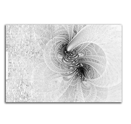 Sinus Art Abstrakt417-120x80cm SCHWARZ-Weiss Bilder - Wandbild Kunstdruck in XXL Format - Fertig Aufgespannt – TOP - Leinwand - Wand Bild - Kunst Bild - Wandbild abstrakt XXL von Sinus Art