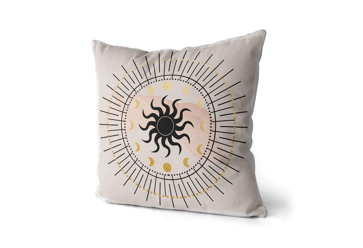 Sinus Art Dekokissen Dekokissen Kissen Pastelltöne Eauzone Astrologie Sonne Mond Motiv Weich Schön Dekorativ Kunstvoll von Sinus Art