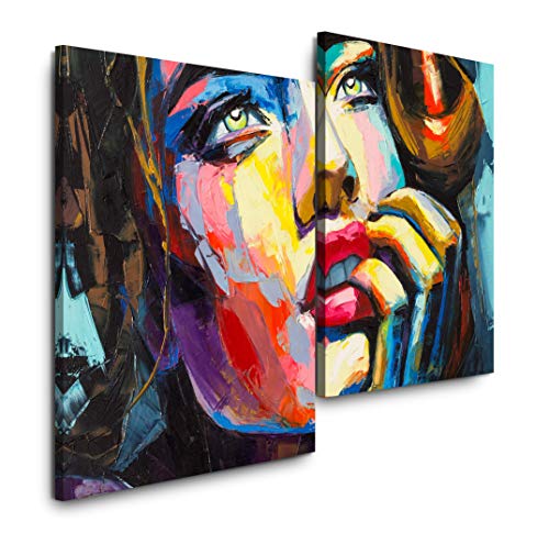 Sinus Art Frau in bunt 120x80cm 2 Kunstdrucke je 70x60cm Kunstdruck modern Wandbilder XXL Wanddekoration Design Wand Bild Sinus Art Frau in bunt 120x80cm 2 Kunstdrucke je 70x60cm Kunstdruck modern Wandbilder XXL Wanddekoration Design Wand Bild von Paul Sinus Art