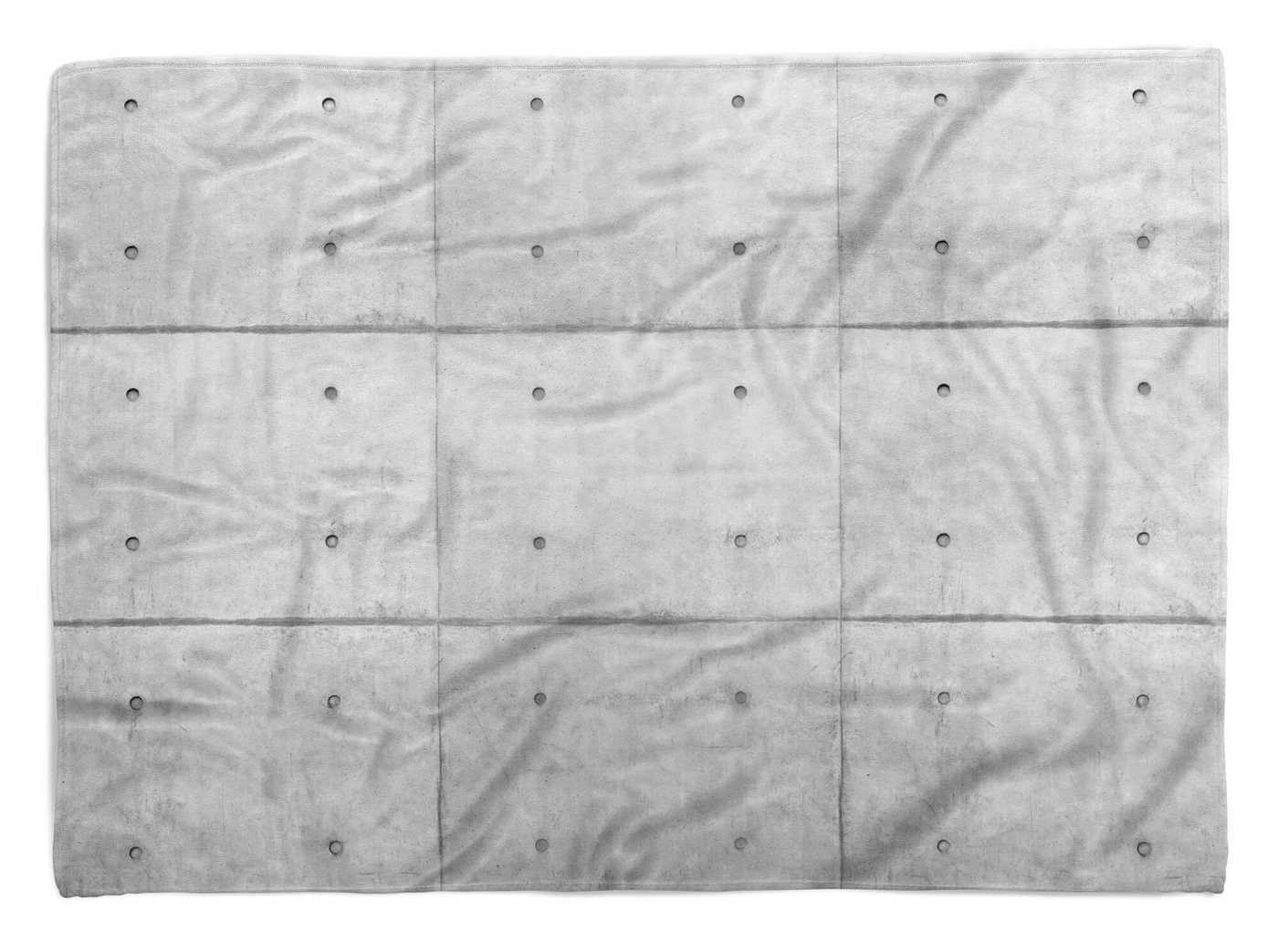Sinus Art Handtücher »Handtuch Strandhandtuch Saunatuch Kuscheldecke mit Fotomotiv Betonstruktur Beton Grau Auf« (1-St), Handtuch von Sinus Art