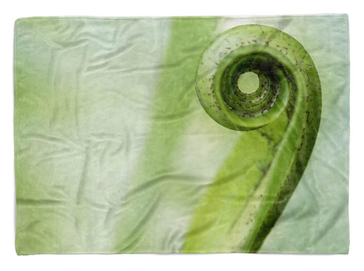Sinus Art Handtücher Handtuch Strandhandtuch Saunatuch Kuscheldecke mit Fotomotiv Grüne Pflanze Kuns, Baumwolle-Polyester-Mix (1-St), Handtuch von Sinus Art