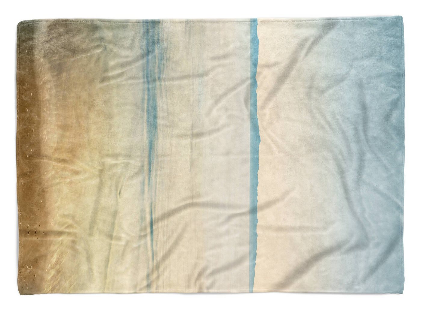 Sinus Art Handtücher Handtuch Strandhandtuch Saunatuch Kuscheldecke mit Fotomotiv Meer Stille Horizo, Baumwolle-Polyester-Mix (1-St), Handtuch von Sinus Art
