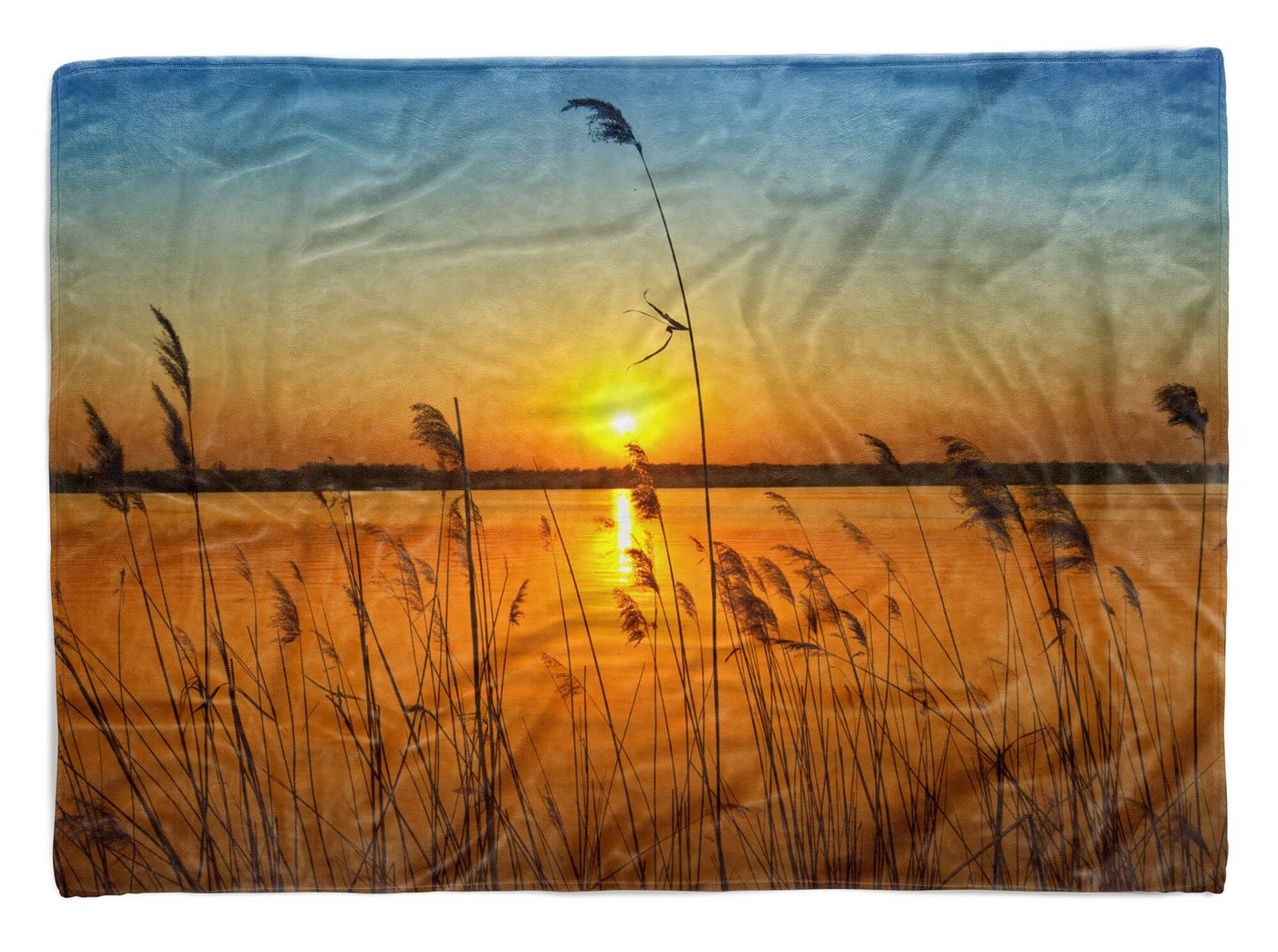 Sinus Art Handtücher Handtuch Strandhandtuch Saunatuch Kuscheldecke mit Fotomotiv Natur Sonnenunterg, Baumwolle-Polyester-Mix (1-St), Handtuch von Sinus Art