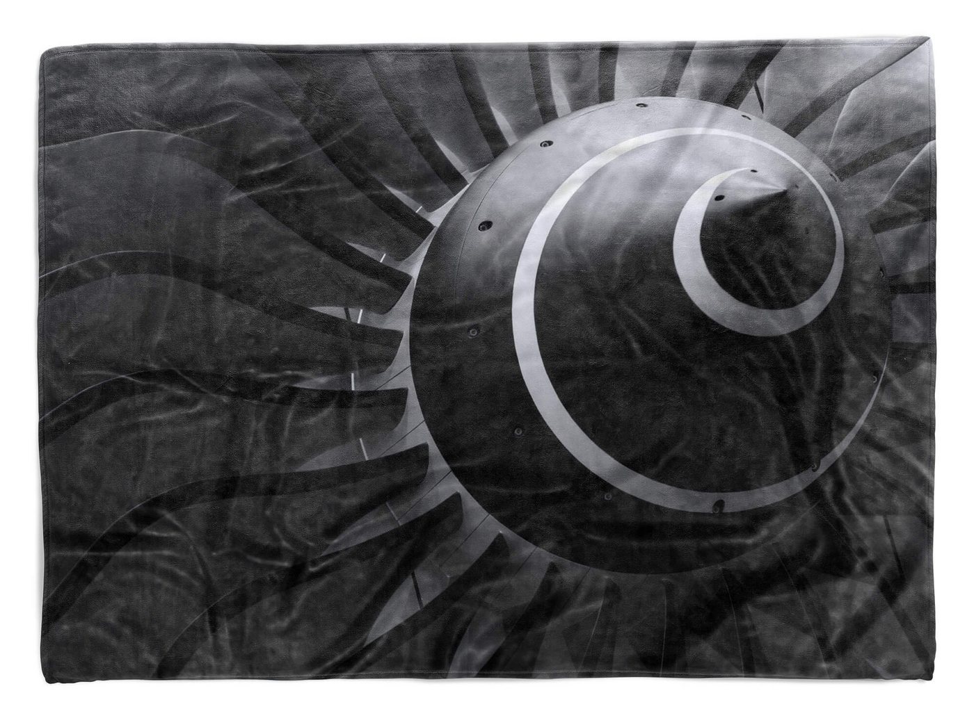 Sinus Art Handtücher Handtuch Strandhandtuch Saunatuch Kuscheldecke mit Fotomotiv Schwarz Weiß Turbi, Baumwolle-Polyester-Mix (1-St), Handtuch von Sinus Art