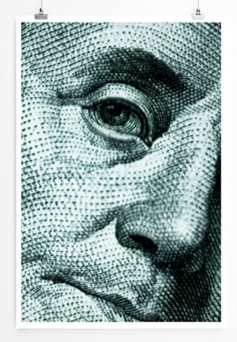 Sinus Art Kunst und Deko Poster - Künstlerische Fotografie – Benjamin Franklin auf dem 100 Dollar Schein- Fotodruck in gestochen scharfer Qualität Sinus Art Kunst und Deko Poster - Künstlerische Fotografie – Benjamin Franklin auf dem 100 Dollar Schein- Fotodruck in gestochen scharfer Qualität von Paul Sinus Art