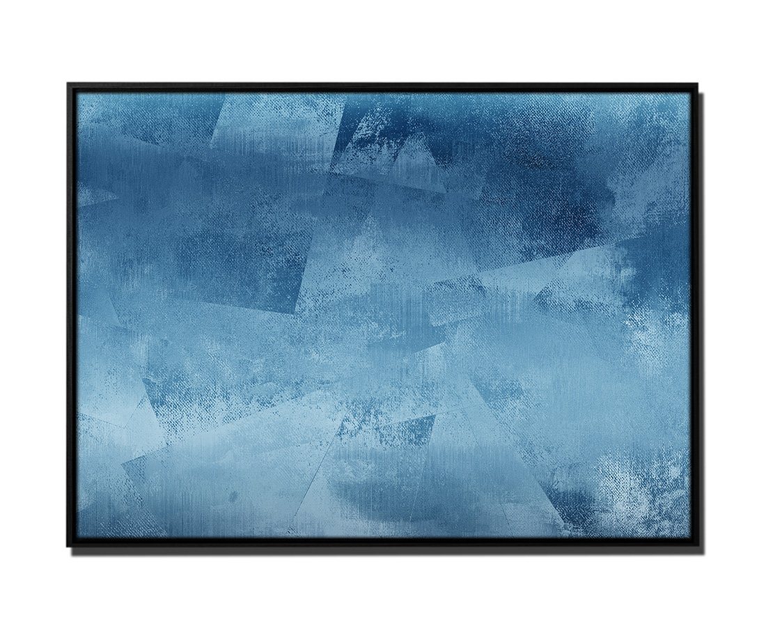 Sinus Art Leinwandbild 105x75cm Leinwandbild Petrol Abstrakt Acryl mit Pinsel von Sinus Art