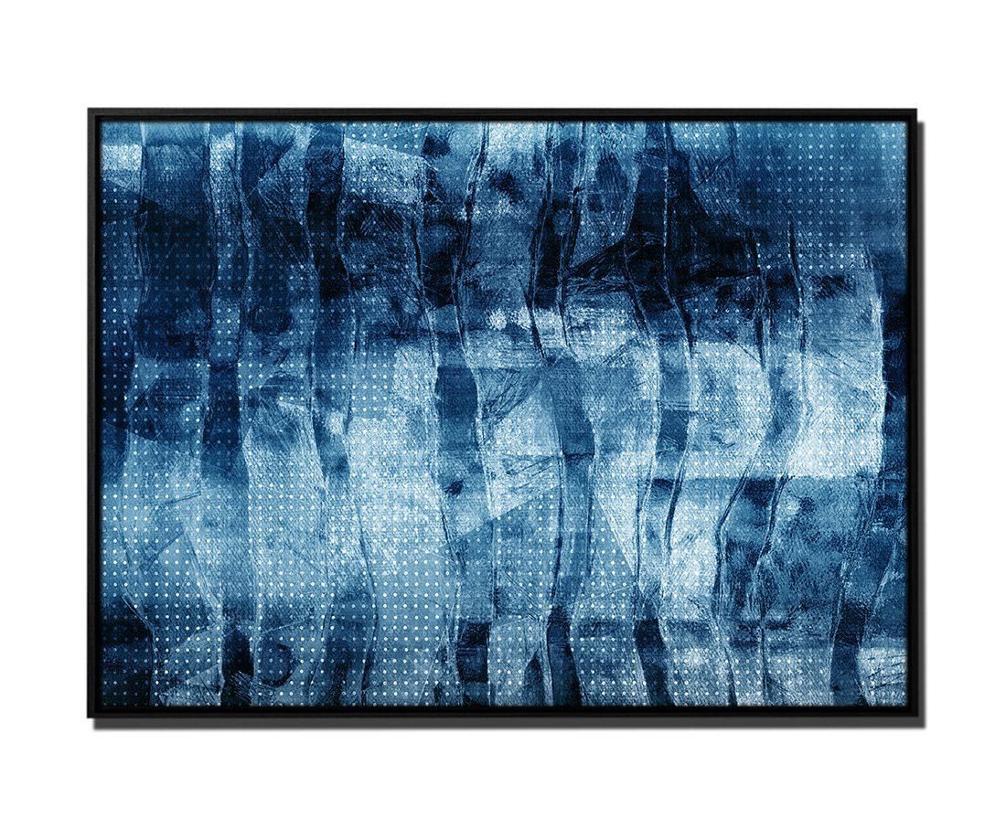 Sinus Art Leinwandbild 105x75cm Leinwandbild Petrol Abstrakt Acrylgemälde mit Pinsel von Sinus Art