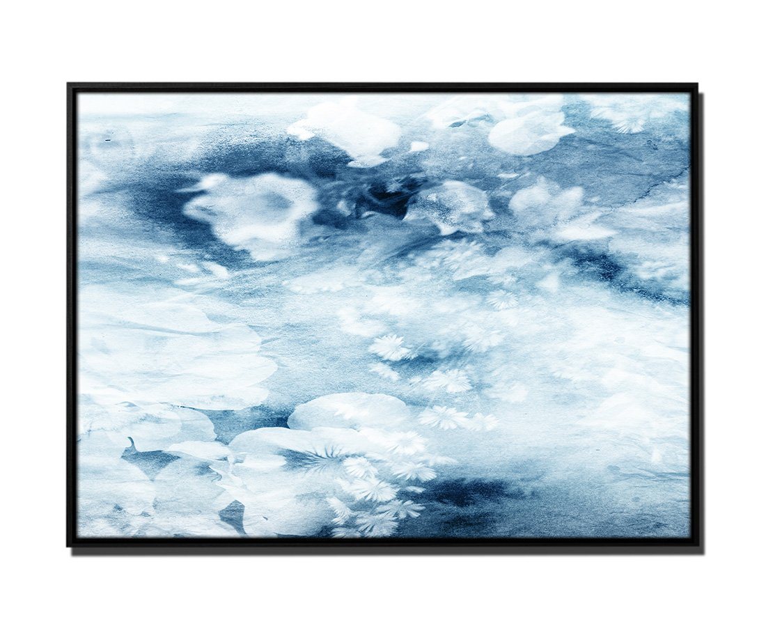 Sinus Art Leinwandbild 105x75cm Leinwandbild Petrol Abstrakt Blumen von Sinus Art