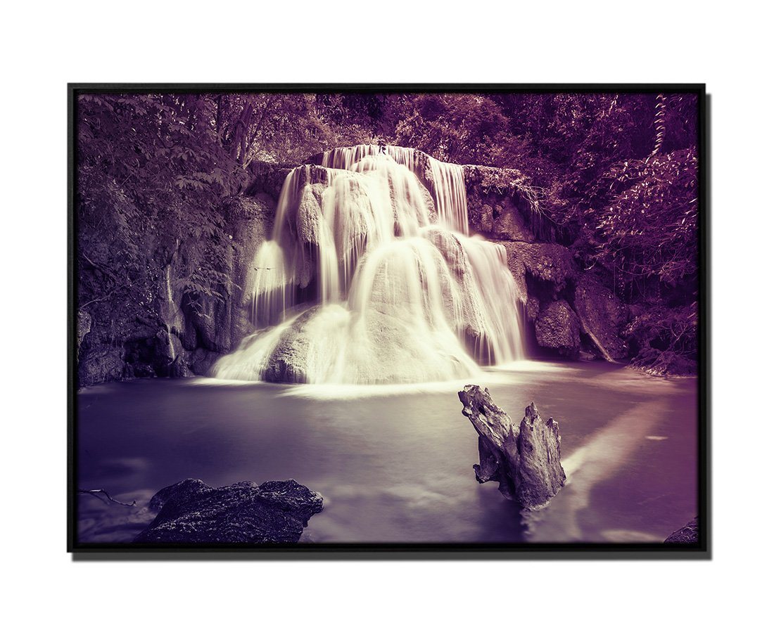 Sinus Art Leinwandbild 105x75cm Leinwandbild Petrol Huay Mae Kamin Wasserfall Thailand von Sinus Art