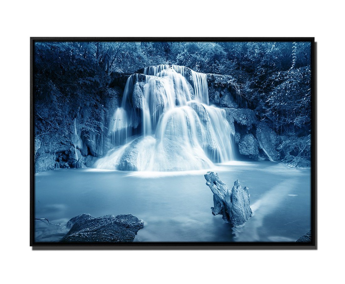 Sinus Art Leinwandbild 105x75cm Leinwandbild Petrol Huay Mae Kamin Wasserfall Thailand von Sinus Art