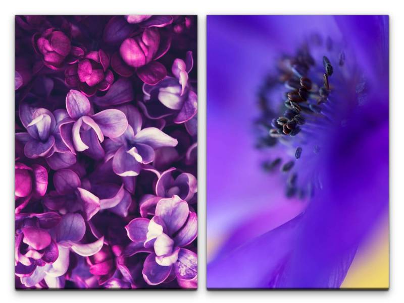 Sinus Art Leinwandbild 2 Bilder je 60x90cm Orchideen Blumen Blüten Sommer Sanft Dekorativ Duftend von Sinus Art