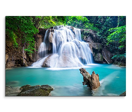 Sinus Art Leinwandbild 90x60cm Landschaftsfotografie – Huay Mae Kamin Wasserfall Thailand von Sinus Art