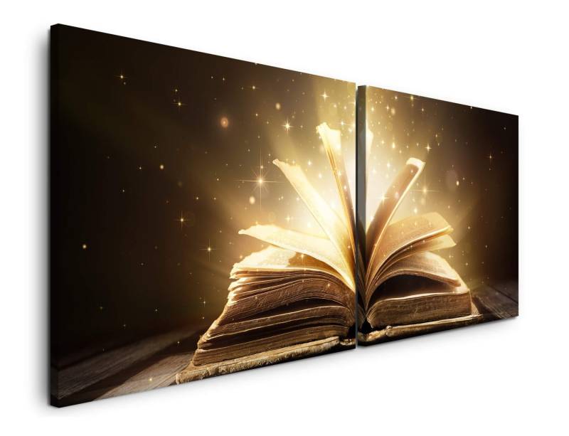 Sinus Art Leinwandbild Altes Buch auf altem Tisch Wandbild in verschiedenen Größen Sinus Art Leinwandbild Altes Buch auf altem Tisch Wandbild in verschiedenen Größen von Sinus Art