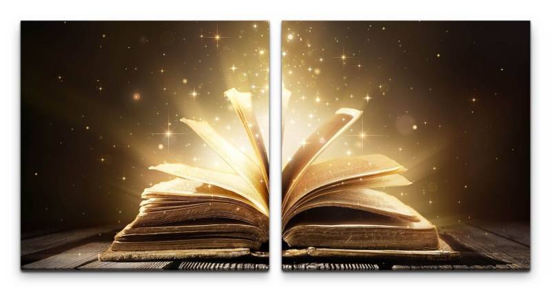 Sinus Art Leinwandbild Altes Buch auf altem Tisch Wandbild in verschiedenen Größen Sinus Art Leinwandbild Altes Buch auf altem Tisch Wandbild in verschiedenen Größen von Sinus Art