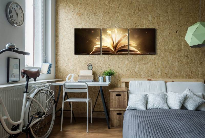 Sinus Art Leinwandbild Altes Buch auf altem Tisch Wandbild in verschiedenen Größen Sinus Art Leinwandbild Altes Buch auf altem Tisch Wandbild in verschiedenen Größen von Sinus Art