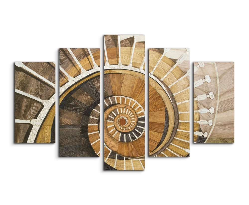 Sinus Art Leinwandbild Architekturfotografie – Spiralförmiges Treppengeländer auf Leinwand Sinus Art Leinwandbild Architekturfotografie – Spiralförmiges Treppengeländer auf Leinwand von Sinus Art