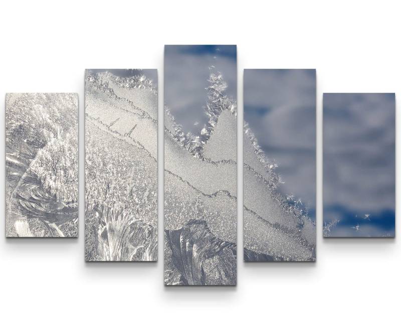 Sinus Art Leinwandbild Eiskristalle am Fenster - Leinwandbild von Sinus Art
