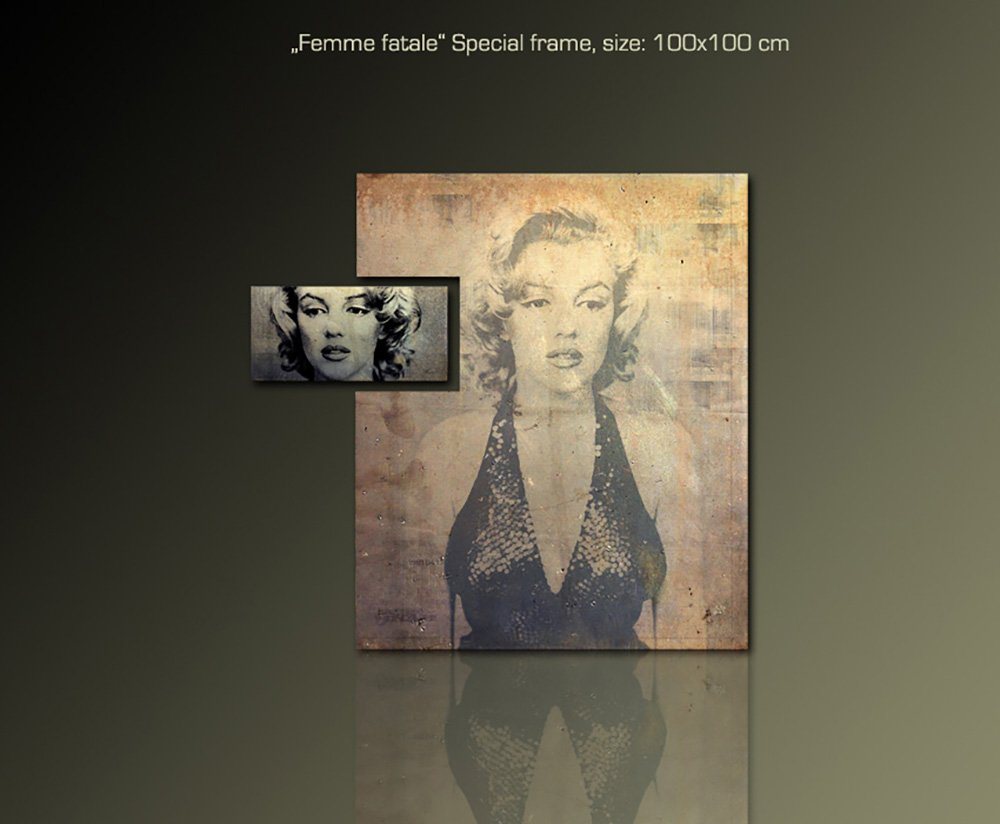 Sinus Art Leinwandbild Femme Fatale 100x100 cm von Sinus Art