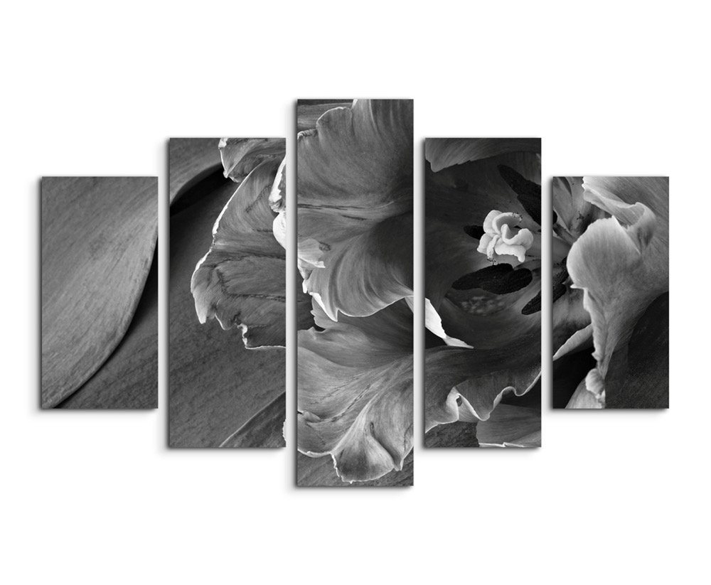 Sinus Art Leinwandbild Künstlerische Fotografie – Tulpe auf Holz auf Leinwand von Sinus Art