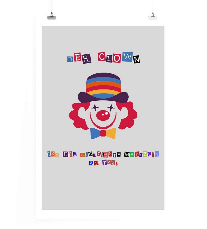 Sinus Art Leinwandbild Poster in 60x90cm - Der Clown ist die wichtigste Mahlzeit am Tag. Sinus Art Leinwandbild Poster in 60x90cm - Der Clown ist die wichtigste Mahlzeit am Tag. von Sinus Art