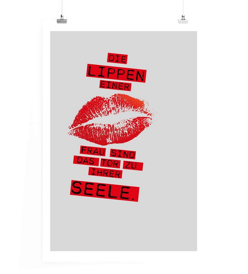 Sinus Art Leinwandbild Poster in 60x90cm - Die Lippen einer Frau sind das Tor zu ihrer Seele. Sinus Art Leinwandbild Poster in 60x90cm - Die Lippen einer Frau sind das Tor zu ihrer Seele. von Sinus Art