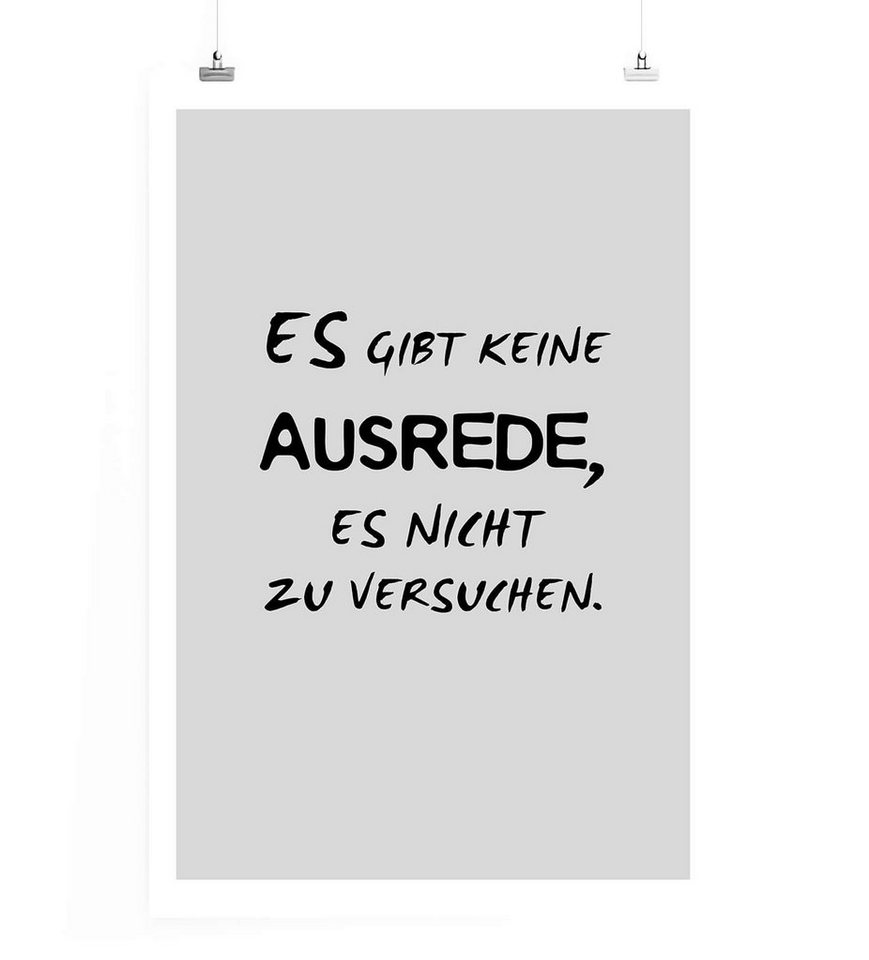 Sinus Art Leinwandbild Poster in 60x90cm - Es gibt keine Ausrede, es nicht zu versuchen. Sinus Art Leinwandbild Poster in 60x90cm - Es gibt keine Ausrede, es nicht zu versuchen. von Sinus Art