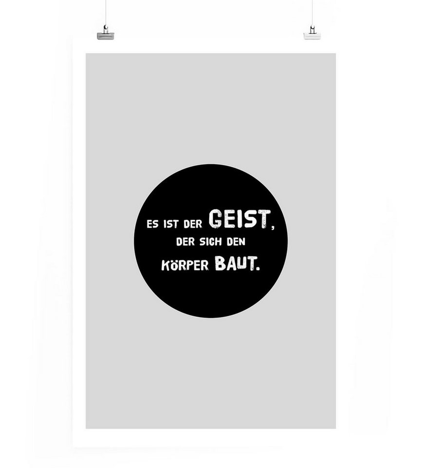 Sinus Art Leinwandbild Poster in 60x90cm - Es ist der Geist, der sich den Körper baut. Sinus Art Leinwandbild Poster in 60x90cm - Es ist der Geist, der sich den Körper baut. von Sinus Art