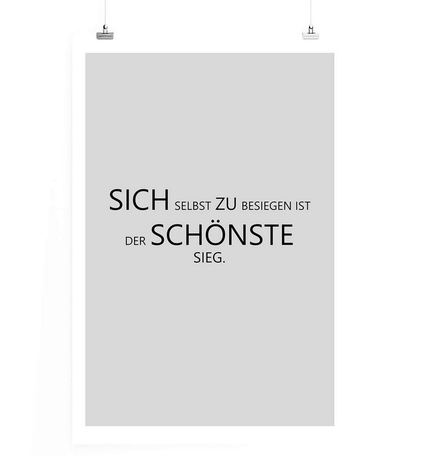Sinus Art Leinwandbild Poster in 60x90cm - Sich selbst zu besiegen ist der schönste Sieg. Sinus Art Leinwandbild Poster in 60x90cm - Sich selbst zu besiegen ist der schönste Sieg. von Sinus Art