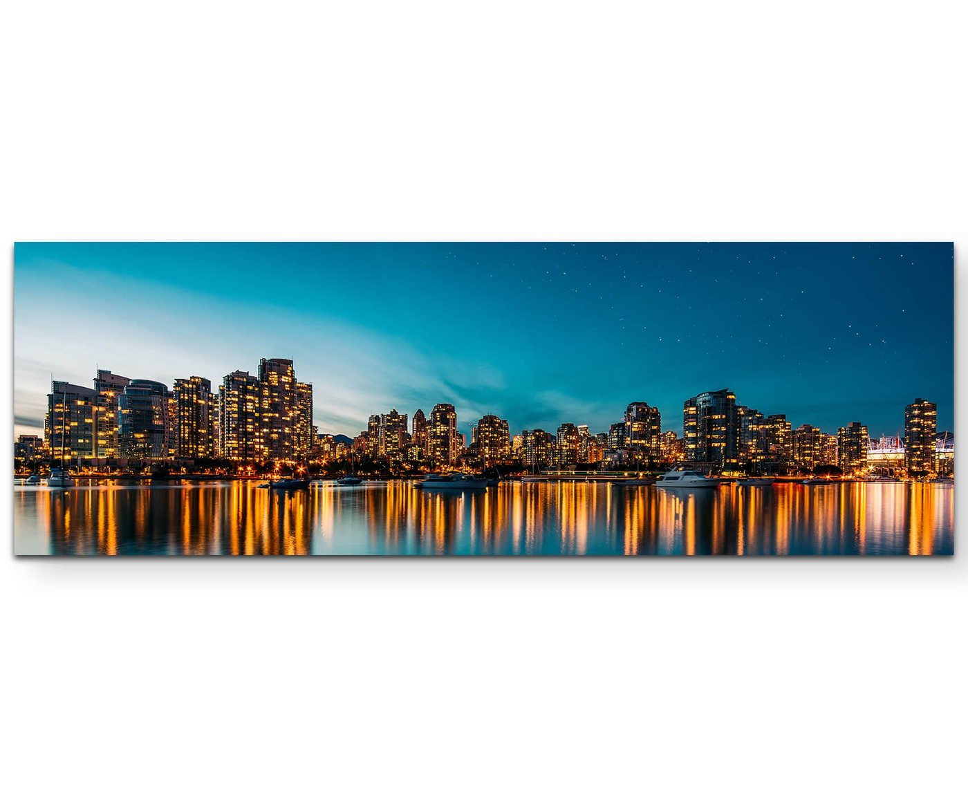 Sinus Art Leinwandbild Skyline von Vancouver - Leinwandbild von Sinus Art