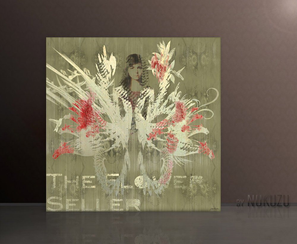 Sinus Art Leinwandbild THE FLOWER SELLER 110x110cm von Sinus Art
