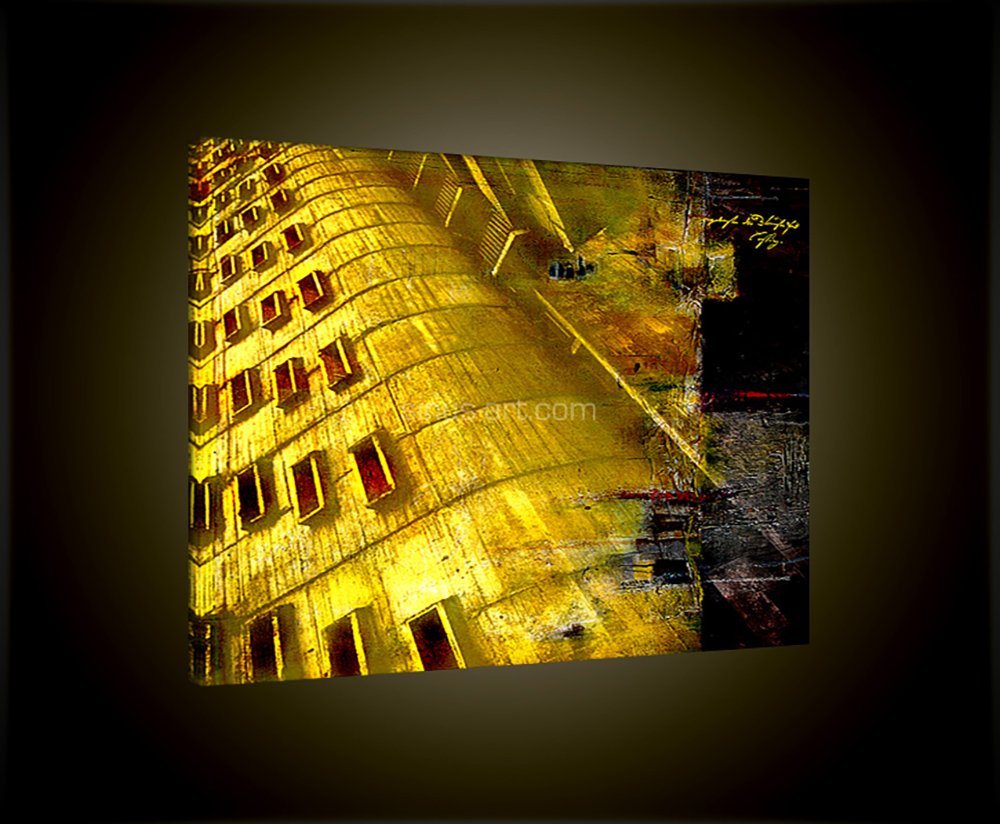 Sinus Art Leinwandbild Tower yellow edition von Sinus Art