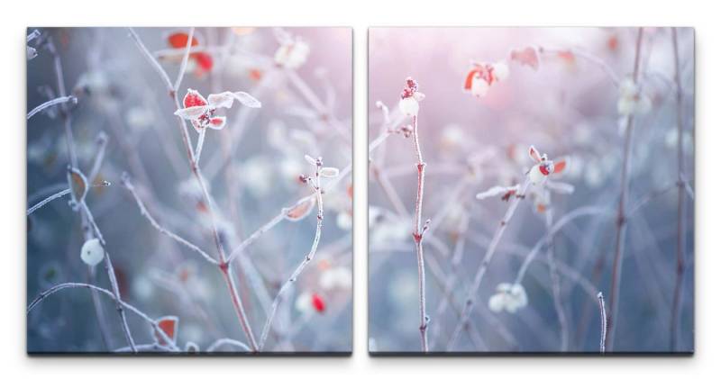 Sinus Art Leinwandbild Winter Natur Hintergrund Wandbild in verschiedenen Größen von Sinus Art