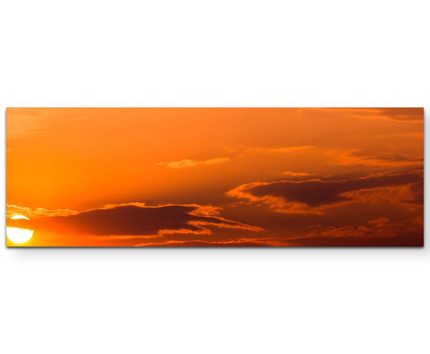 Sinus Art Leinwandbild strahlender Himmel mit Wolken bei Sonnenuntergang - Leinwandbild von Sinus Art