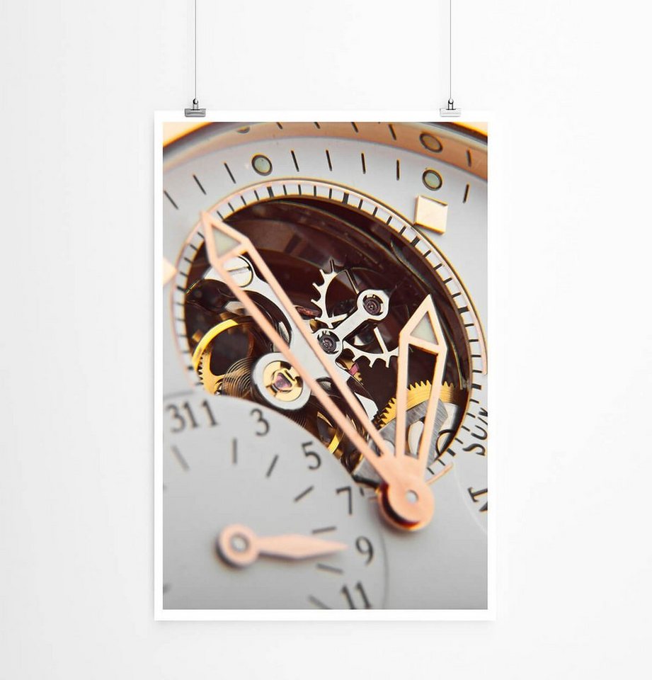 Sinus Art Poster 60x90cm Künstlerische Fotografie Poster Luxuriöse goldene Schweizer Uhr von Sinus Art