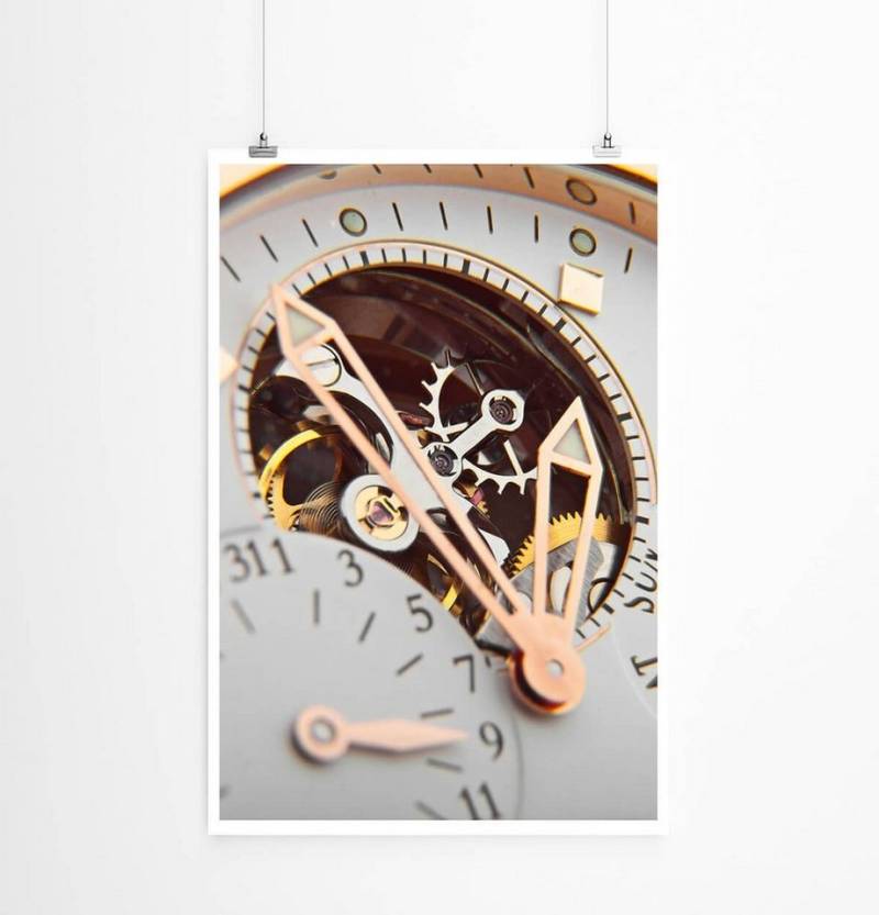 Sinus Art Poster 60x90cm Künstlerische Fotografie Poster Luxuriöse goldene Schweizer Uhr von Sinus Art