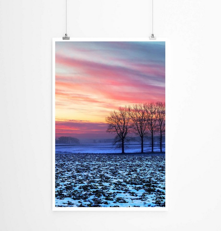 Sinus Art Poster 60x90cm Landschaftsfotografie Poster Bäume vor buntem Himmel Sinus Art Poster 60x90cm Landschaftsfotografie Poster Bäume vor buntem Himmel von Sinus Art