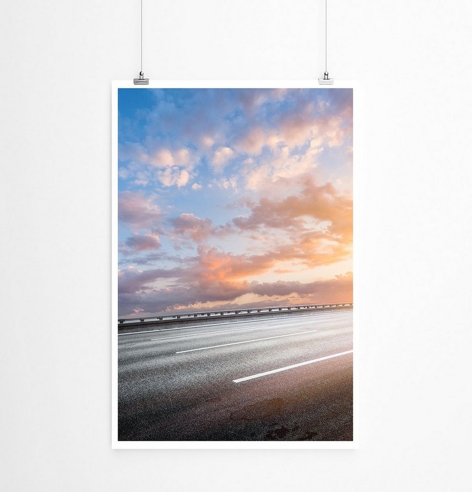 Sinus Art Poster 90x60cm Poster Autobahn bei Sonnenschein Sinus Art Poster 90x60cm Poster Autobahn bei Sonnenschein von Sinus Art