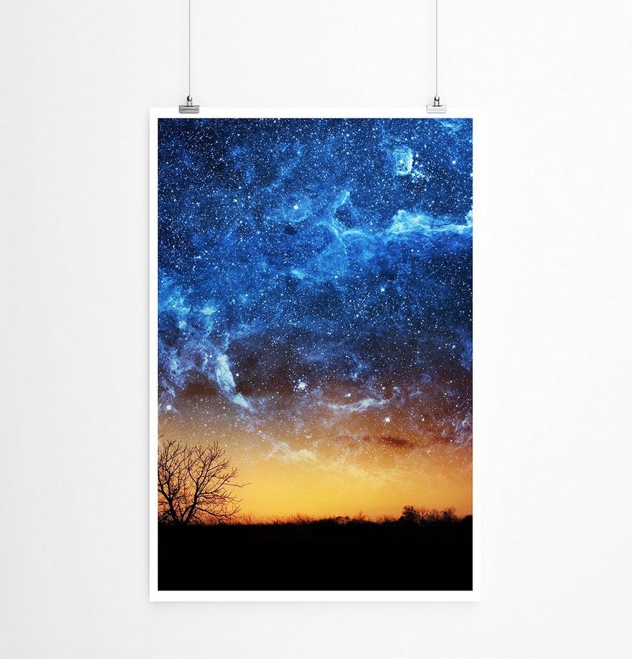 Sinus Art Poster 90x60cm Poster Einsamer Baum unter leutendem Sternenhimmel Sinus Art Poster 90x60cm Poster Einsamer Baum unter leutendem Sternenhimmel von Sinus Art