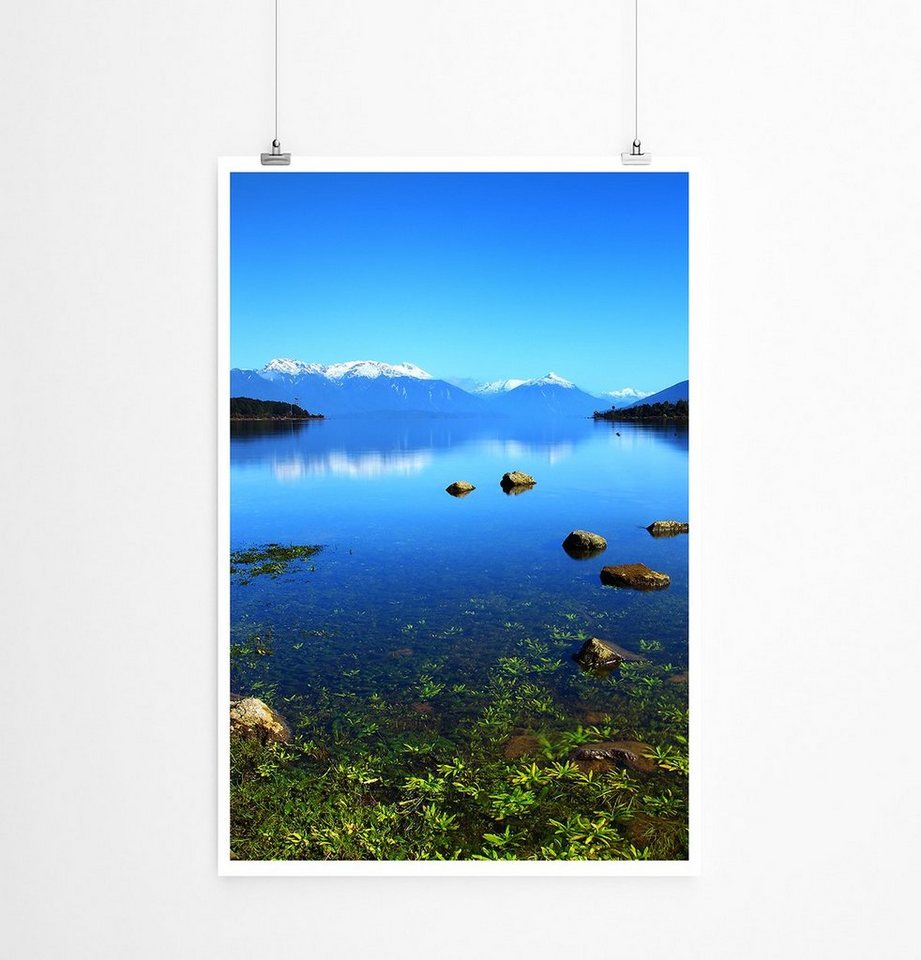 Sinus Art Poster 90x60cm Poster Natur Neuseelands am Lake Te Anau von Sinus Art