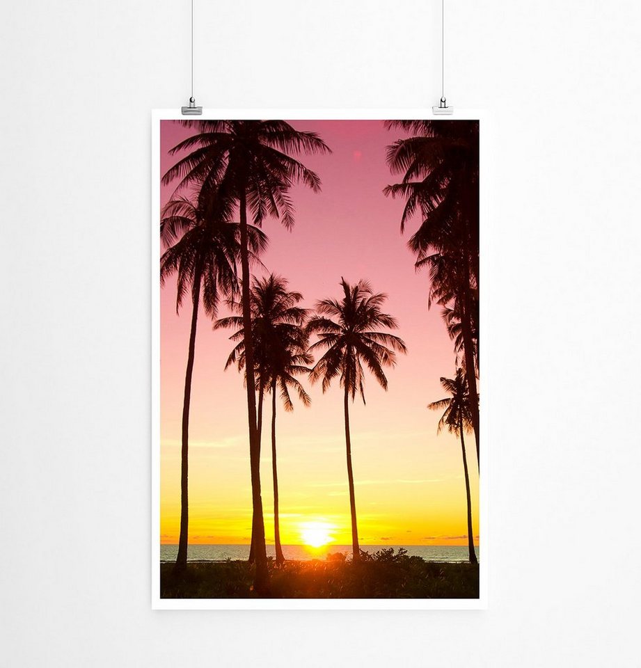 Sinus Art Poster 90x60cm Poster Pinkes Palmenparadies Sinus Art Poster 90x60cm Poster Pinkes Palmenparadies von Sinus Art