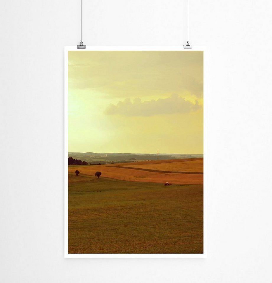 Sinus Art Poster 90x60cm Poster Traktor im Feld Sinus Art Poster 90x60cm Poster Traktor im Feld von Sinus Art