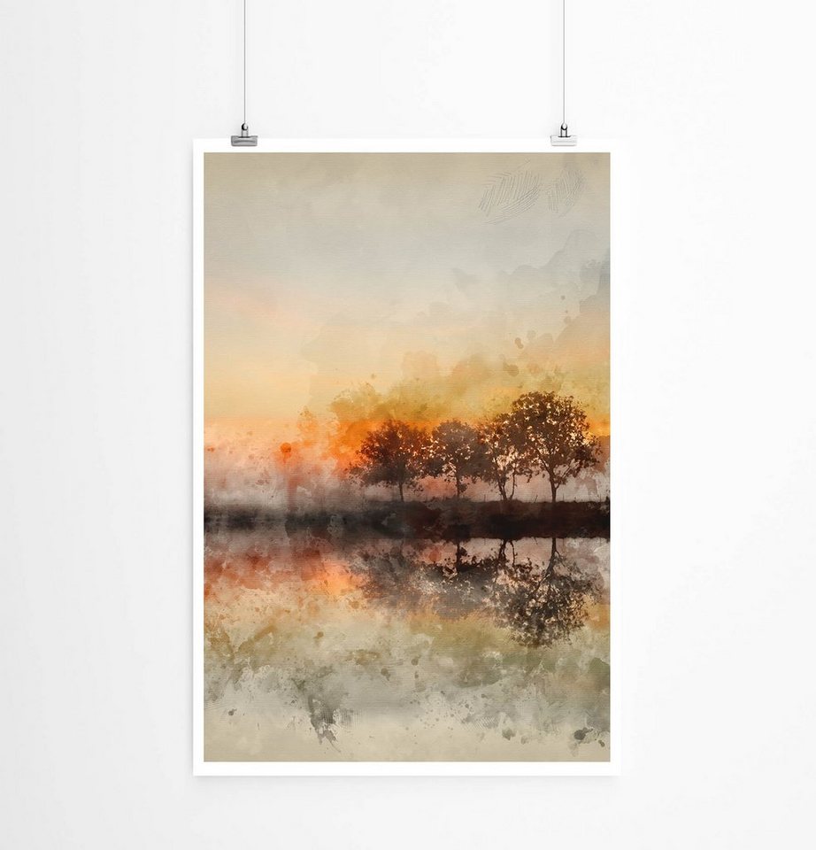 Sinus Art Poster Bild Bäume am Meer 60x90cm Poster Sinus Art Poster Bild Bäume am Meer 60x90cm Poster von Sinus Art