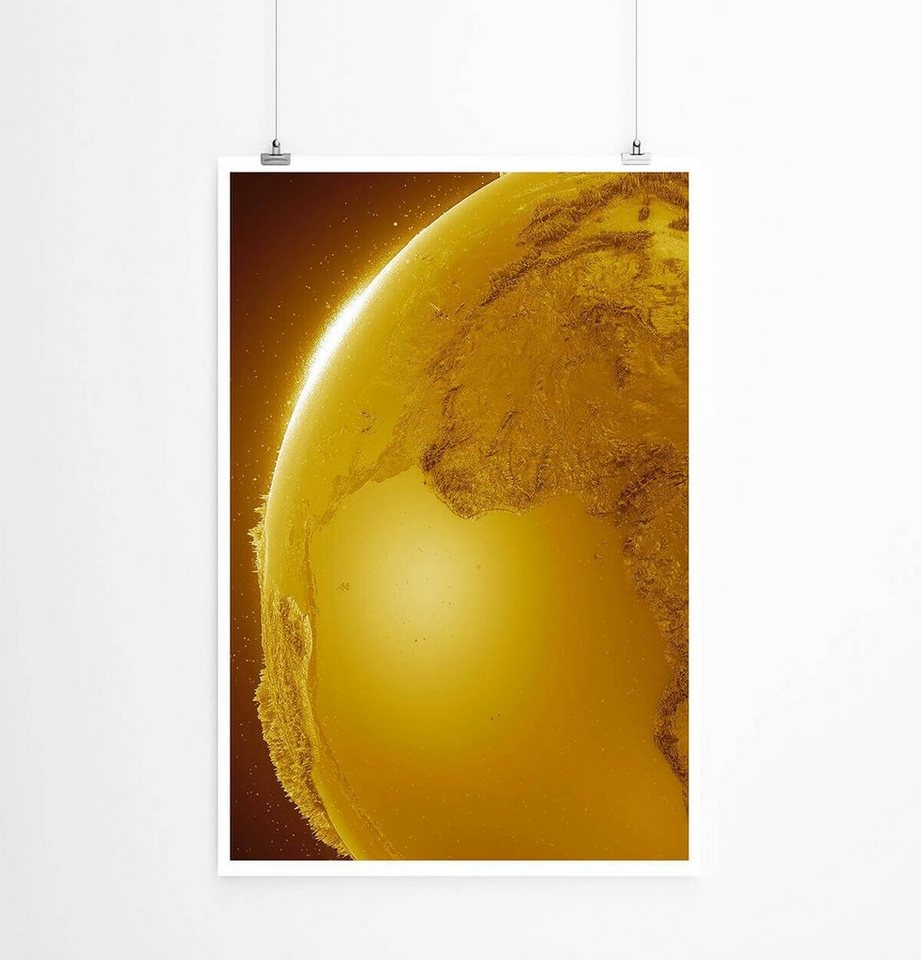 Sinus Art Poster Digitale Grafik 60x90cm Poster Goldene Erde Sinus Art Poster Digitale Grafik 60x90cm Poster Goldene Erde von Sinus Art