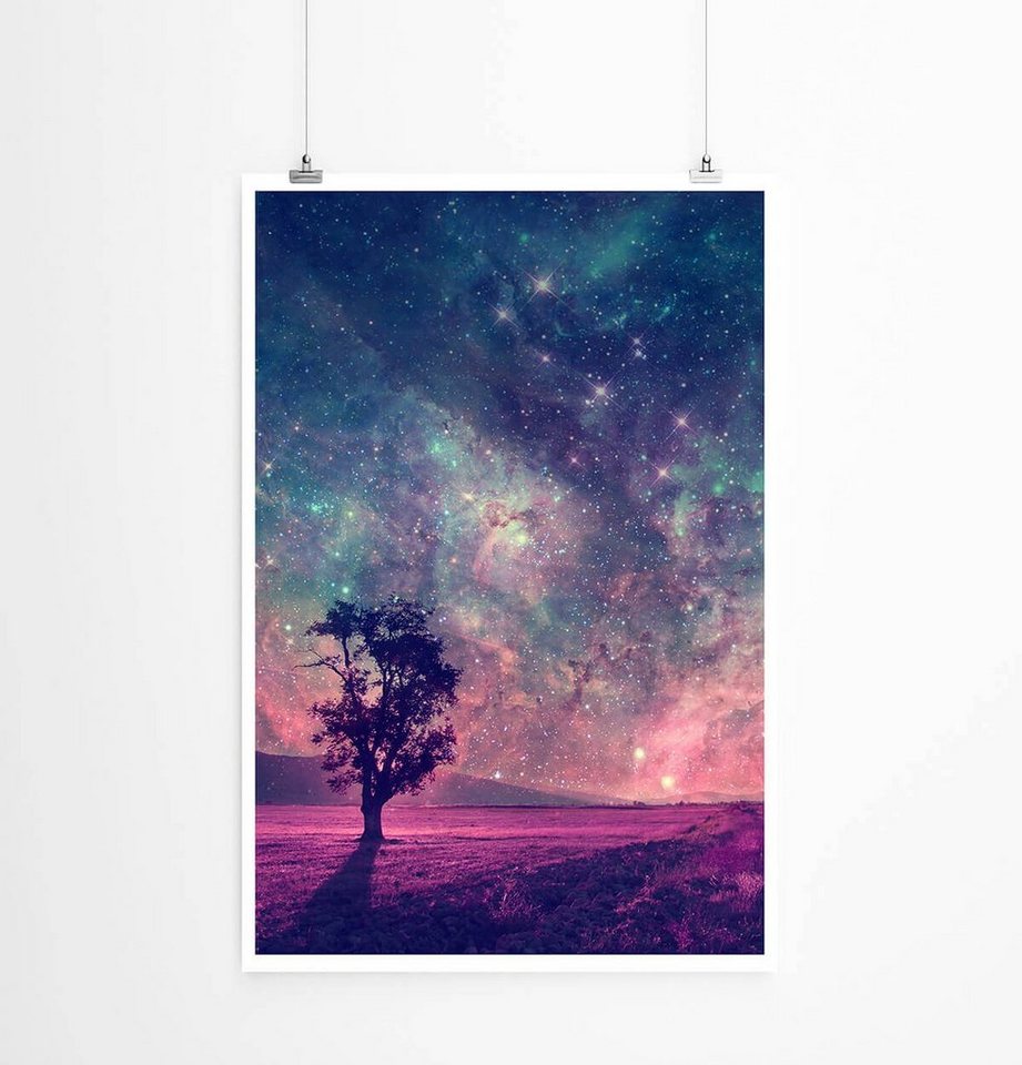 Sinus Art Poster Fantastische Milchstraße mit Baum 60x90cm Poster Sinus Art Poster Fantastische Milchstraße mit Baum 60x90cm Poster von Sinus Art