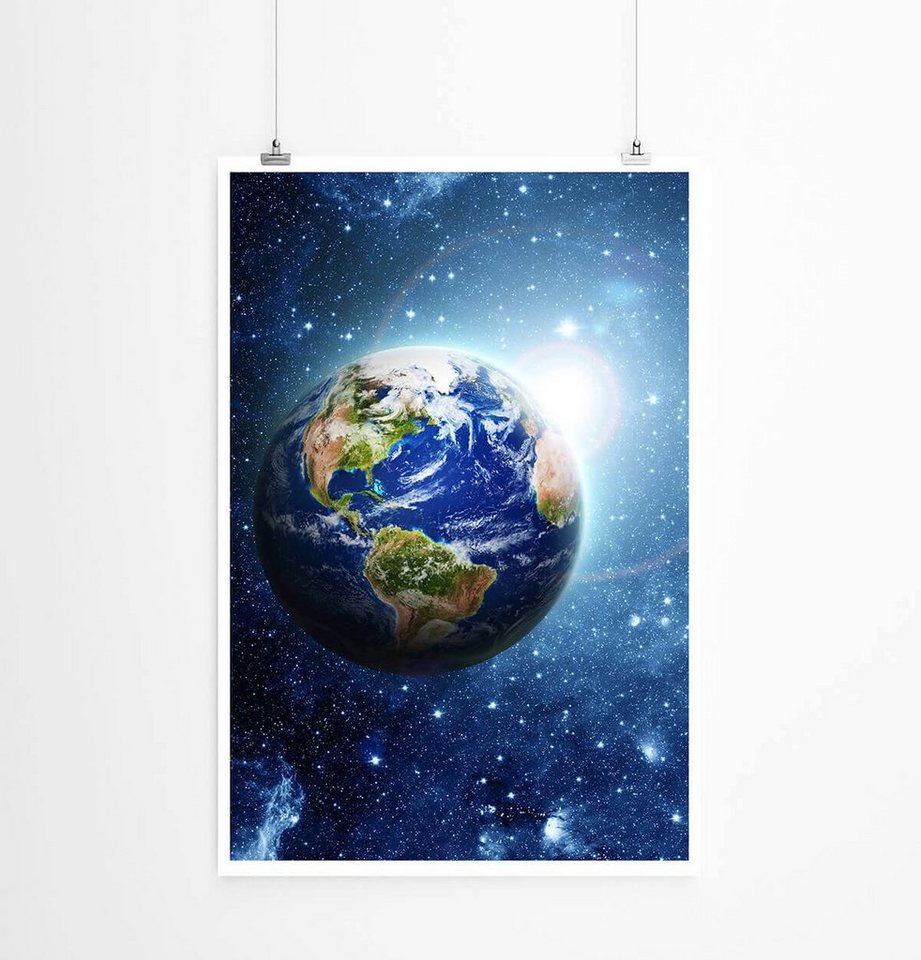Sinus Art Poster Fotocollage 60x90cm Poster Planet Erde im All Sinus Art Poster Fotocollage 60x90cm Poster Planet Erde im All von Sinus Art