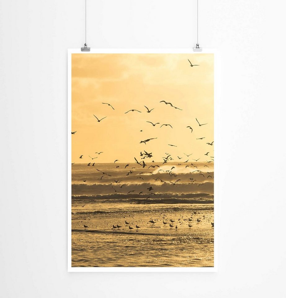 Sinus Art Poster Möwenschwarm über dem Meer 60x90cm Poster Sinus Art Poster Möwenschwarm über dem Meer 60x90cm Poster von Sinus Art