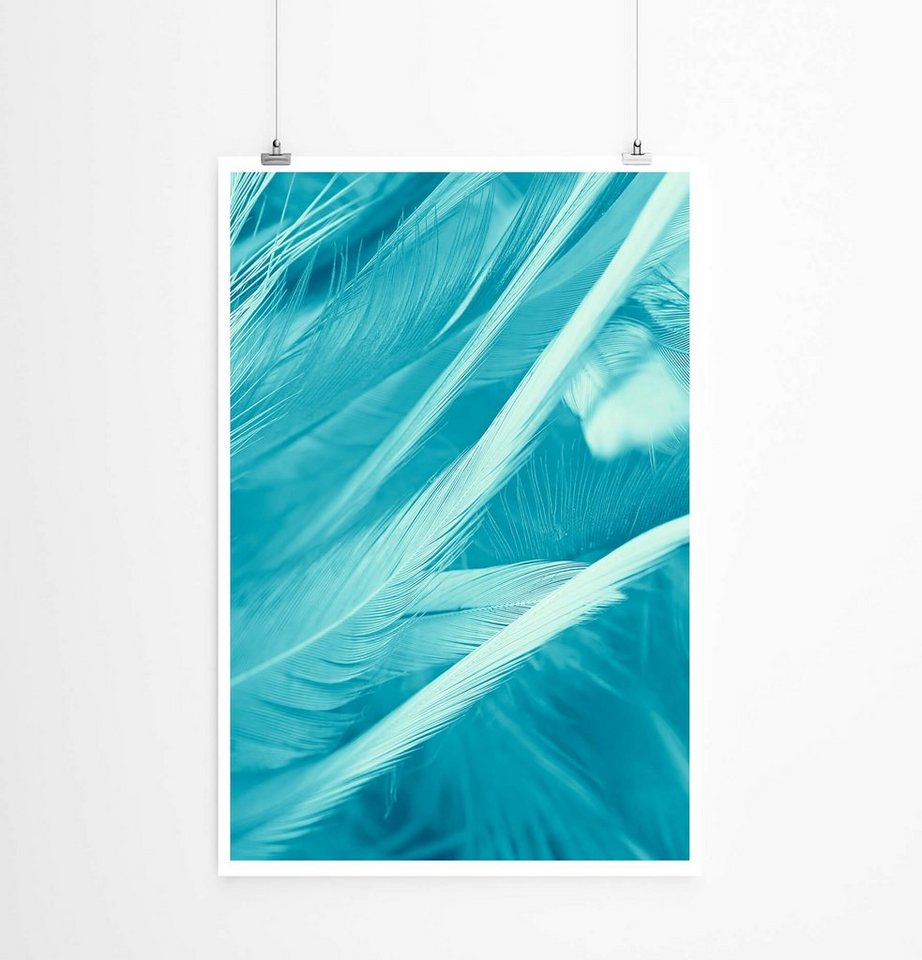 Sinus Art Poster Türkise Federn 60x90cm Poster Sinus Art Poster Türkise Federn 60x90cm Poster von Sinus Art