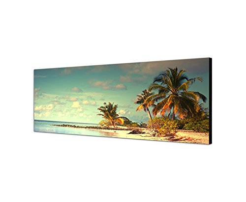 Sinus Art Wandbild 150x50cm Malediven Strand Meer Palmen von Sinus Art
