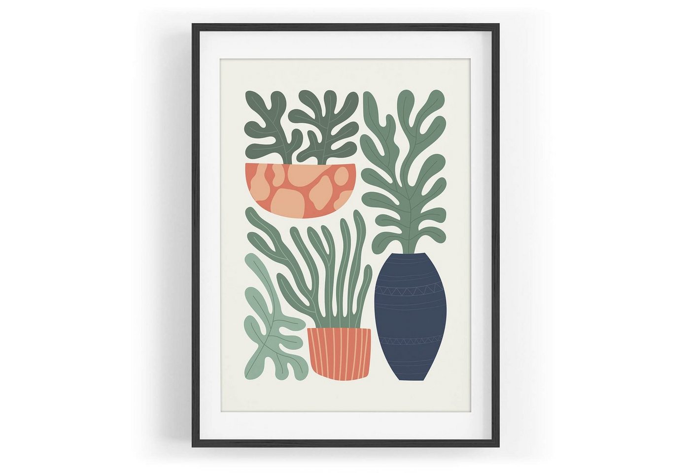 Sinus Art Wandbild Grafik Dekorativ Modern Pflanzen Töpfe von Sinus Art